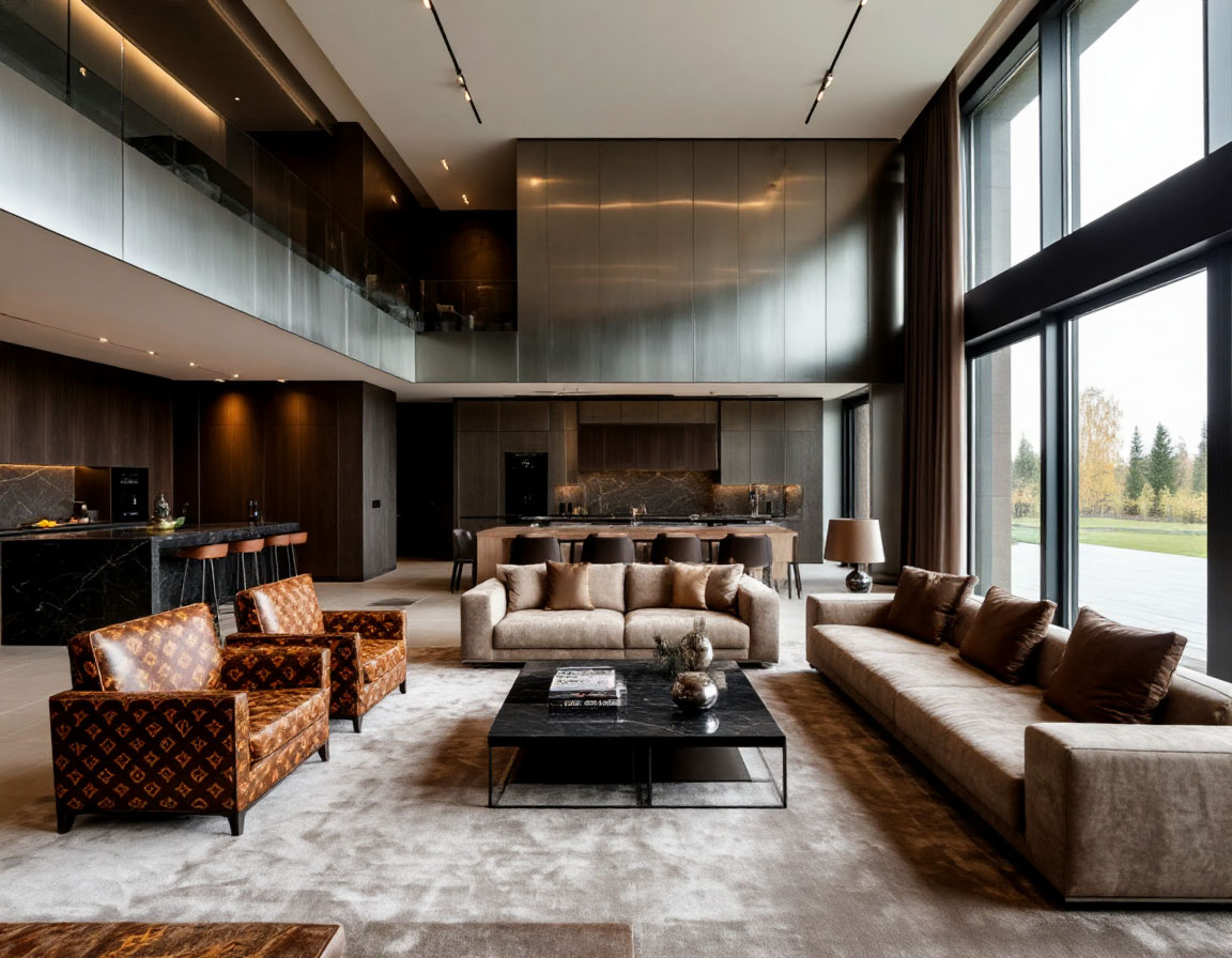 Облицовка внутри виллы